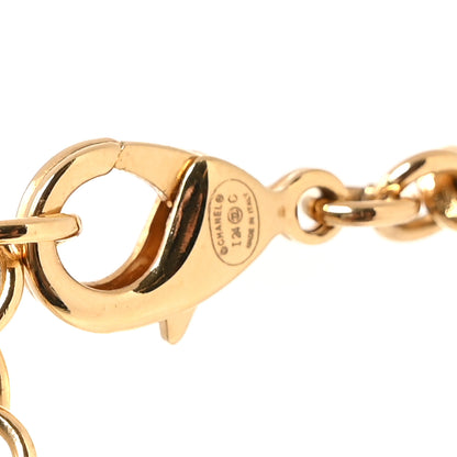 Chanel Metal Resin CC Star Chain Logo Necklace Gold Black 4 of 4