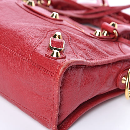 Balenciaga Agneau Classic Gold Hardware Mini City Rouge Sapphire 18 of 25