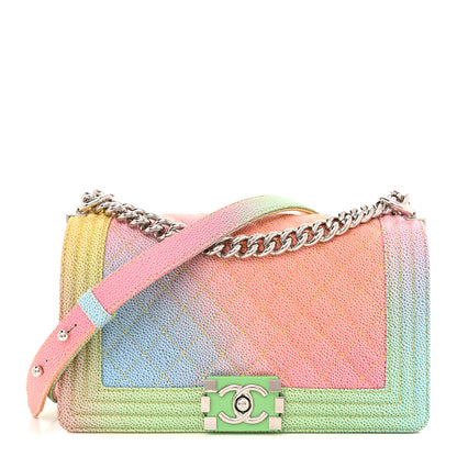 Chanel Caviar Quilted Medium Cuba Rainbow Boy Flap Multicolor 1 of 10