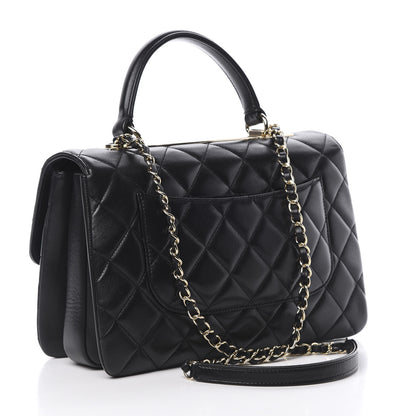 Chanel Lambskin Quilted Medium Trendy CC Flap Dual Handle Bag Black 4 of 14
