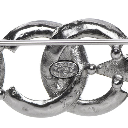 Chanel Ruthenium Crystal CC Moon Star Brooch 4 of 5