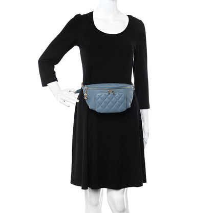 Chanel Caviar Quilted Business Affinity Waist Bag Blue 2 of 13