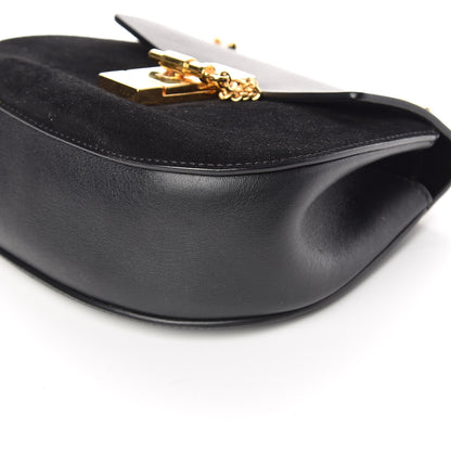 Chloe Suede Calfskin Mini Drew Shoulder Bag Black 8 of 9