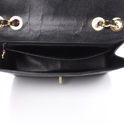 Chanel Caviar Quilted Jumbo Single Flap Black 5 of 13