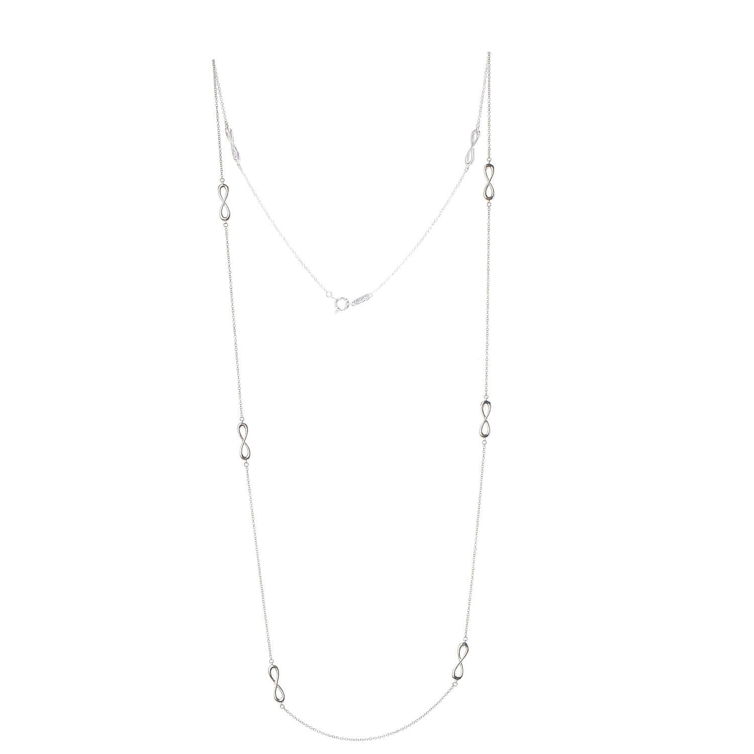 Tiffany Sterling Silver Infinity Endless Necklace 3 of 6