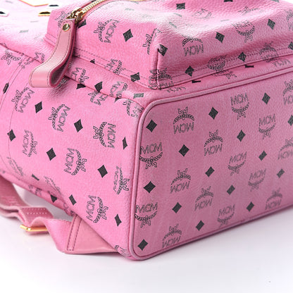 MCM Visetos Medium Sprinkle Stud Stark Backpack Pink 9 of 10