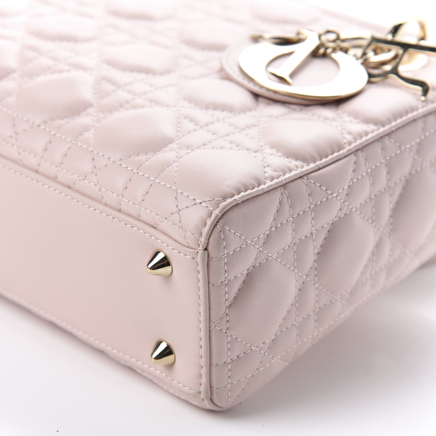 Christian Dior Lambskin Cannage Small Lucky Badges My Lady Dior Pink 7 of 14