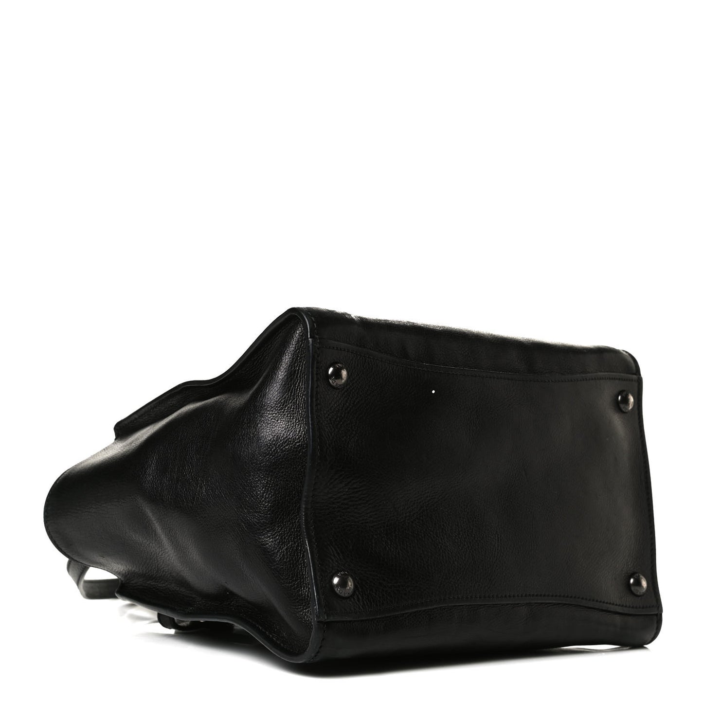 Glace Calf Twin Pocket Tote Black