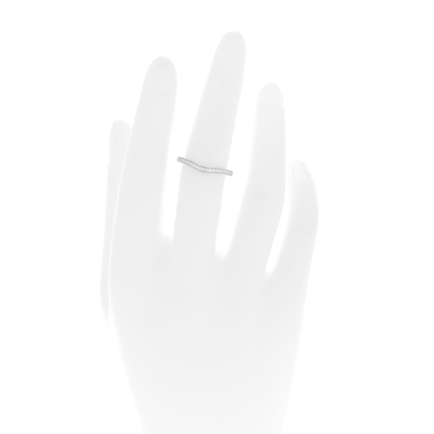 Cartier Platinum Diamond Ballerine Wedding Band Ring 52 6 2 of 4