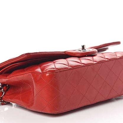 Chanel Lambskin Quilted Medium Double Flap Red 8 of 19