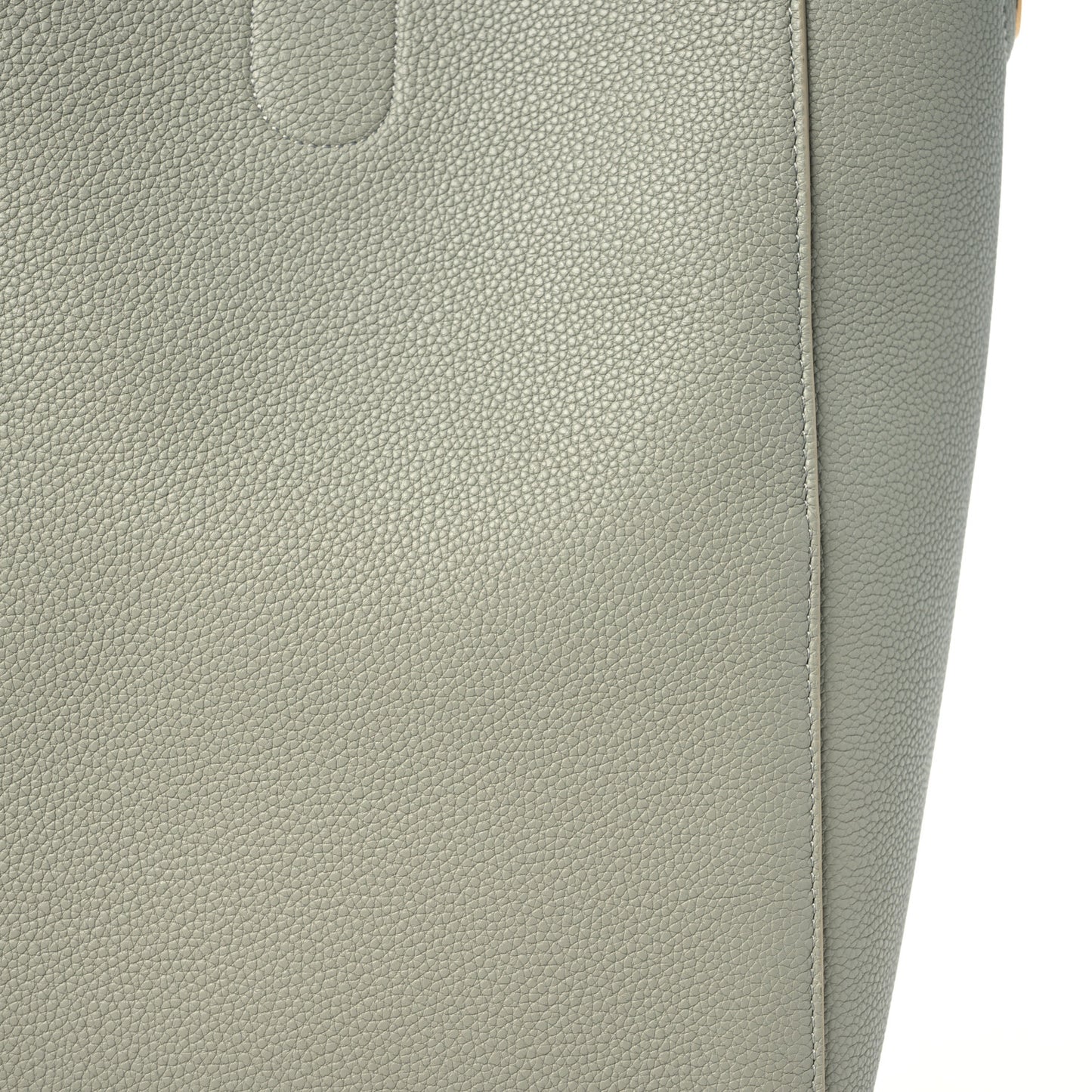 Soft Grained Calfskin Small Sangle Bucket Bag Grey