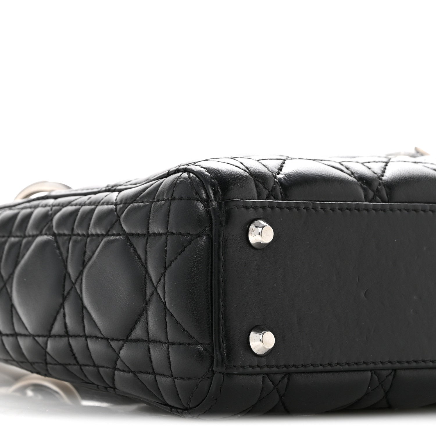 Christian Dior Lambskin Cannage Mini Lady Dior Black 9 of 12