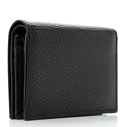 Gucci Pebbled Calfskin GG Marmont Card Case Black 3 of 8