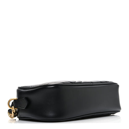 Gucci Calfskin Matelasse Small GG Marmont Chain Shoulder Bag Black 4 of 11