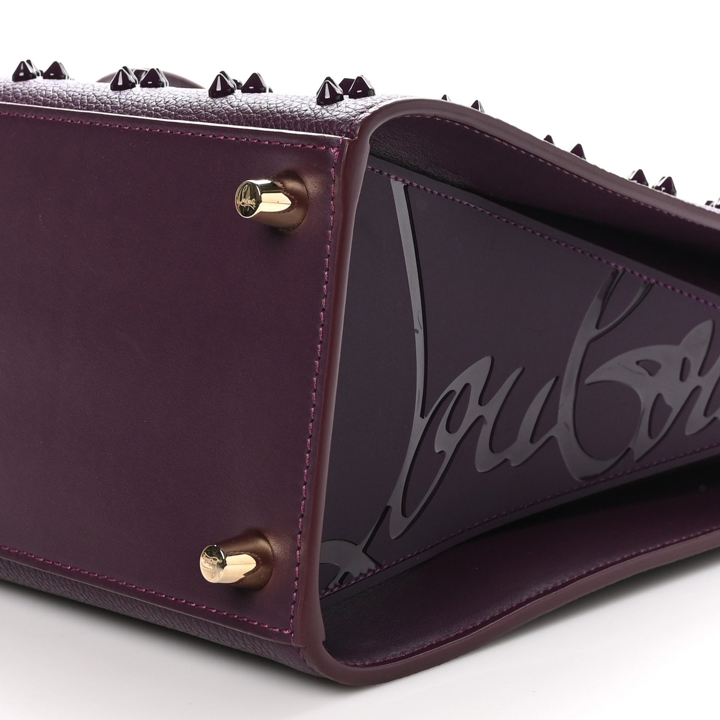 Calfskin Spikes Loubinthesky Medium Paloma Merlot