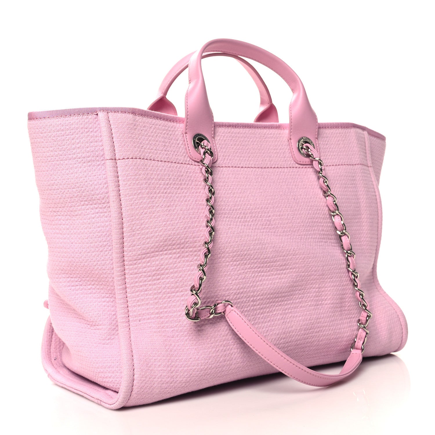 Chanel Mixed Fibers Medium Deauville Tote Dark Pink 3 of 13