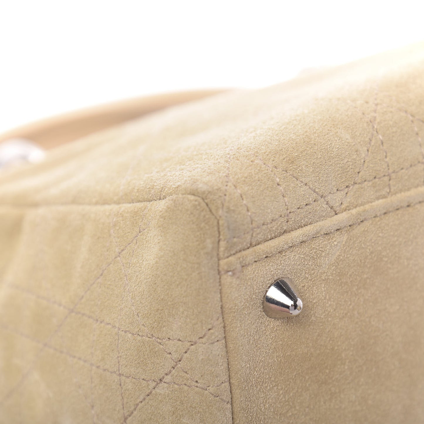 Suede Cannage Medium Lady Dior Beige