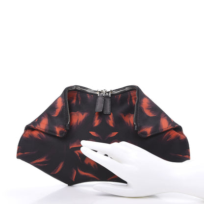 Alexander McQueen Silk Night Flowers De Manta Clutch Red Black 2 of 12