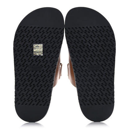 Hermes Calfskin Womens Chypre Sandals 37 Naturel 5 of 10