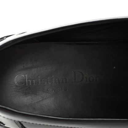 Christian Dior Brushed Calfskin Rubber Dior Code Cap Toe Lug Sole 35mm Loafers 40 Black 8 of 11