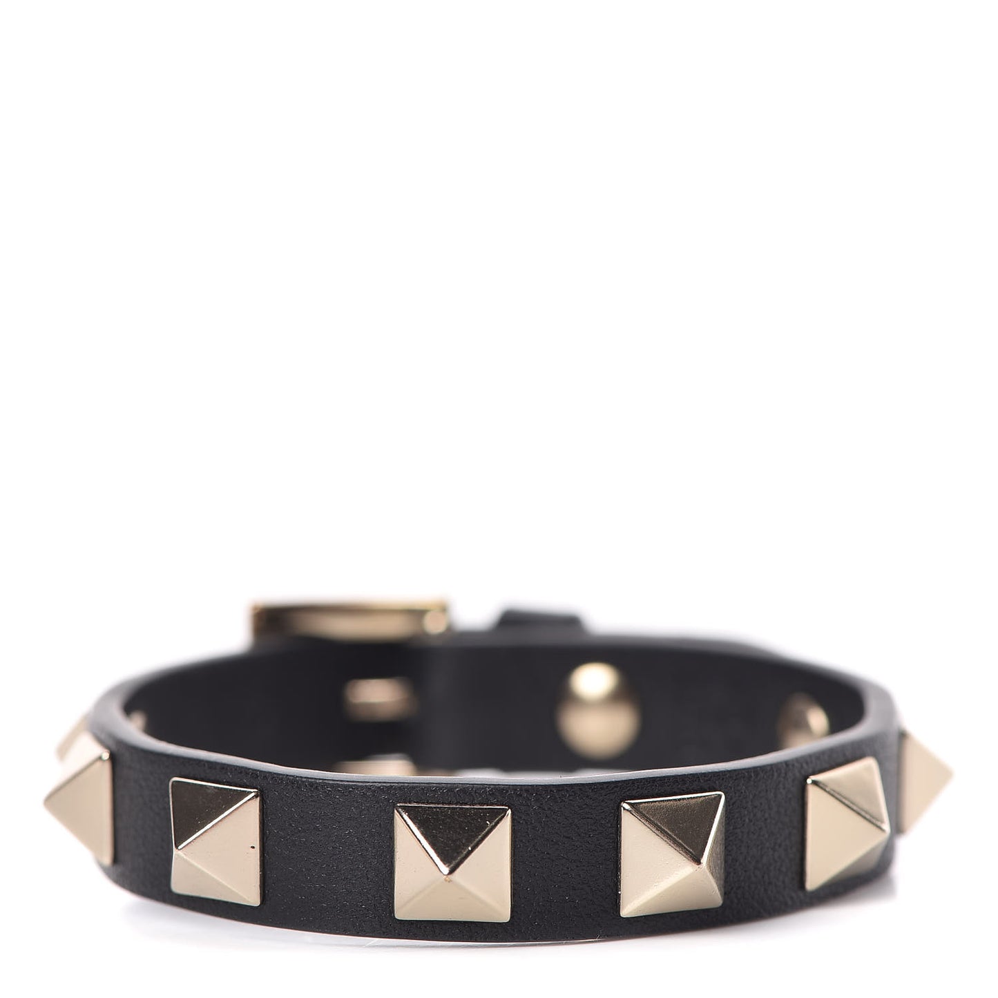 Vitello Rockstud Bracelet Black