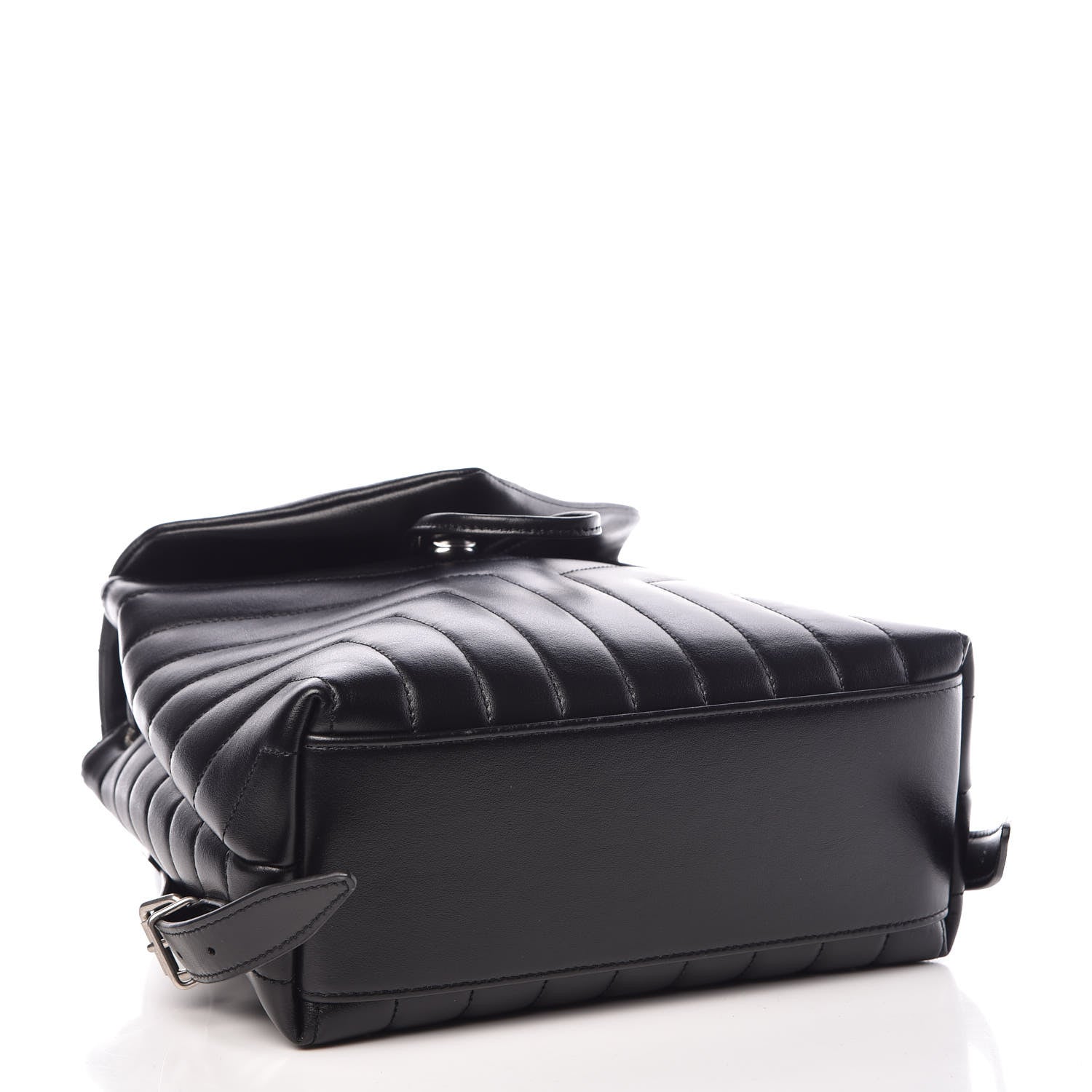 Saint Laurent Calfskin Y Quilted Monogram Small Loulou Backpack Black 4 of 10