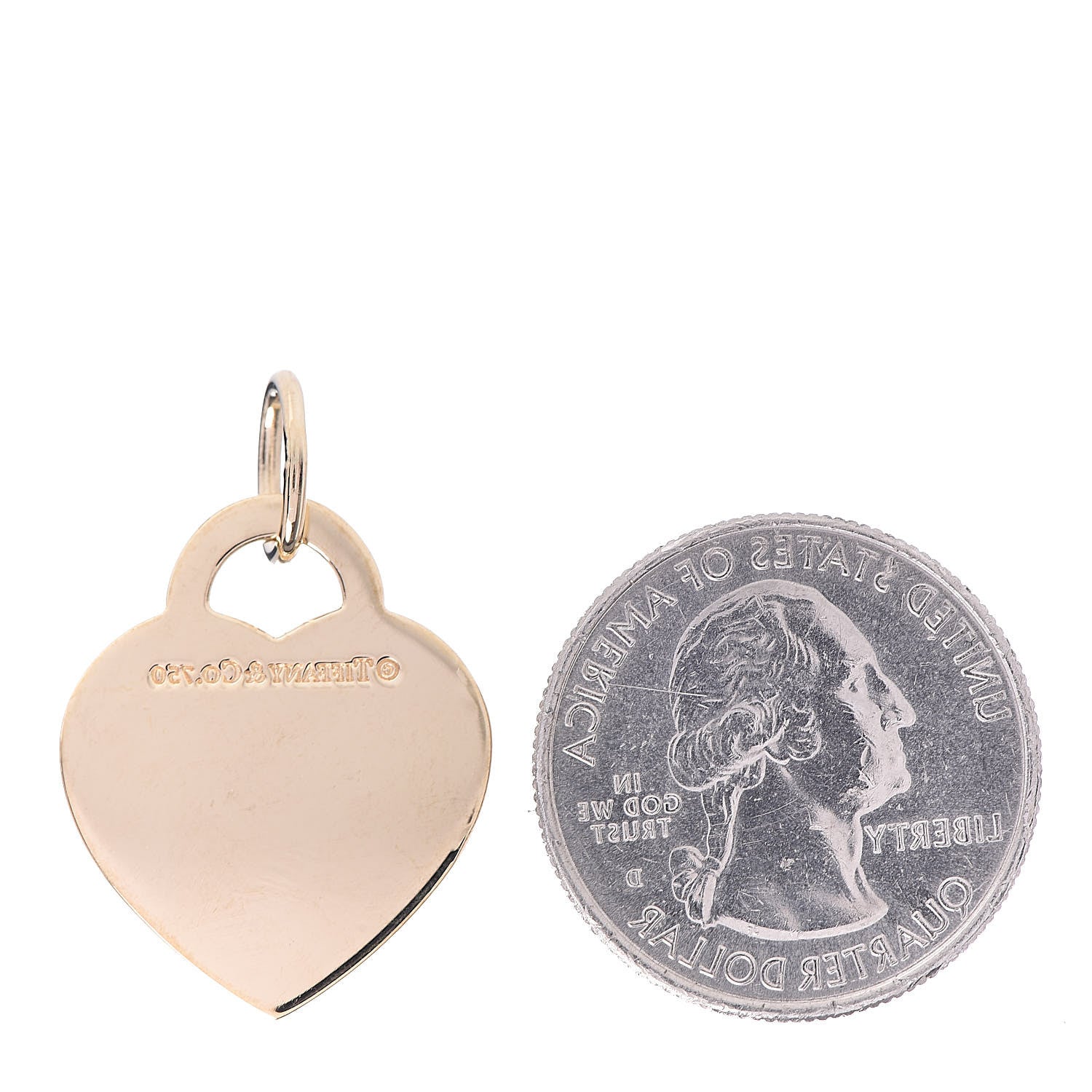 Tiffany 18K Yellow Gold Notes I Love You Heart Tag Charm 4 of 6