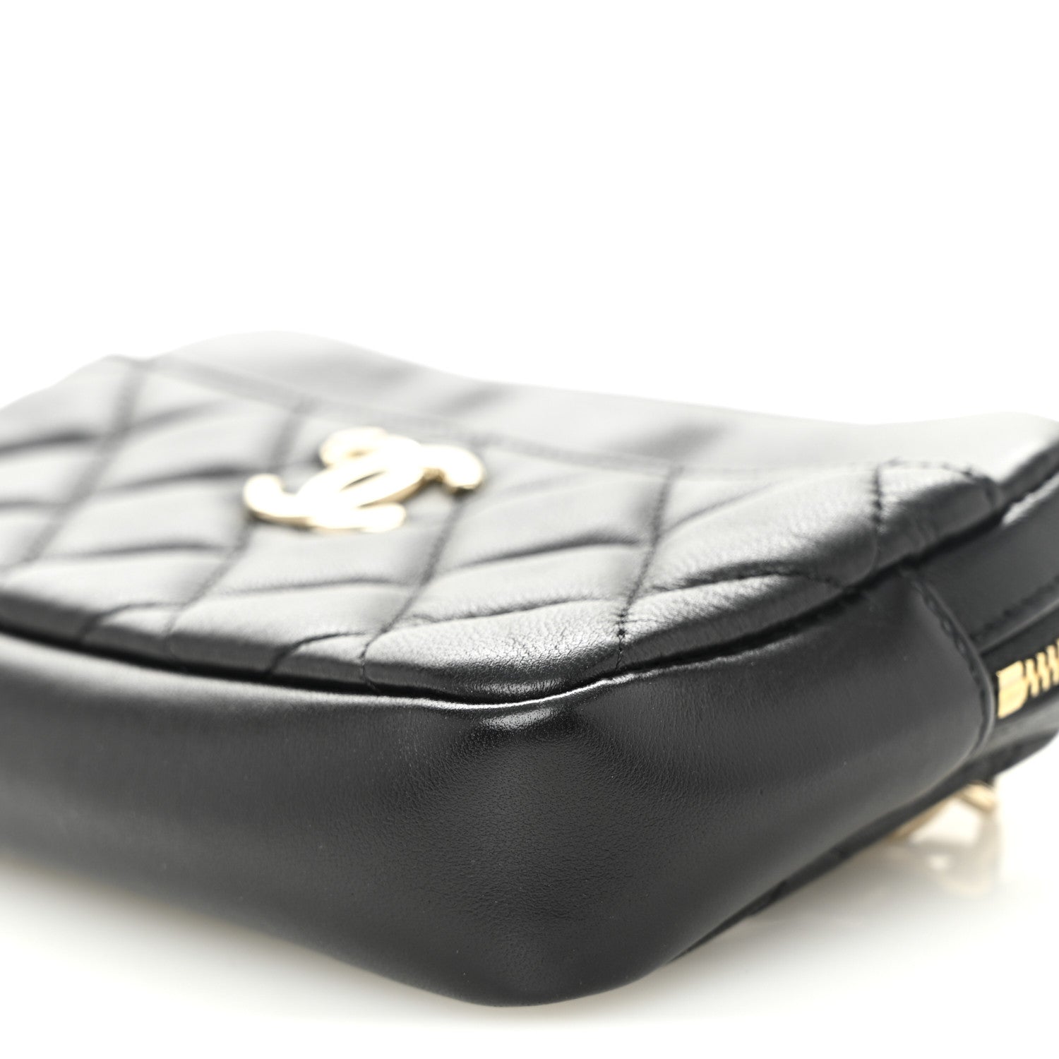 Chanel Lambskin Quilted Waist Bag Black 10 of 10