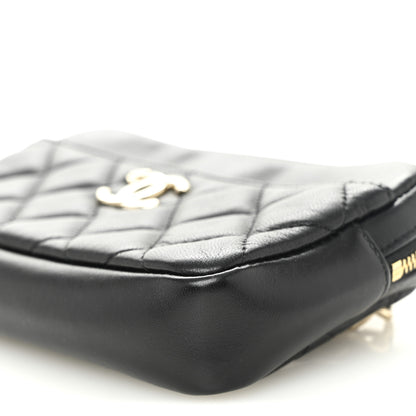 Chanel Lambskin Quilted Waist Bag Black 10 of 10