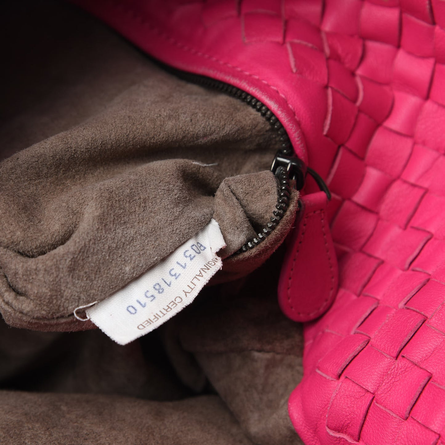 Nappa Intrecciato Medium Seamless Tote Fuchsia