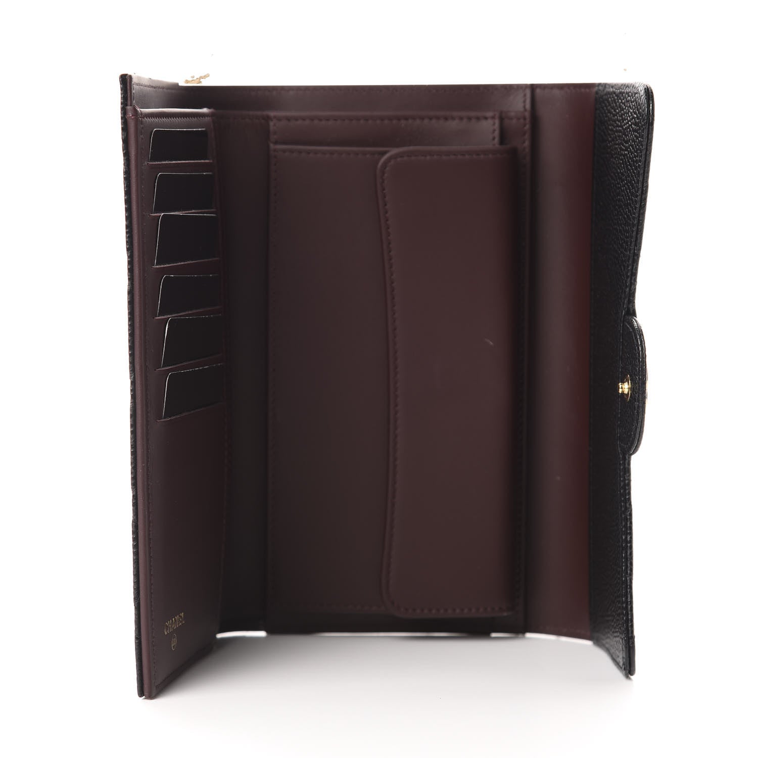 Chanel Caviar Quilted Long Flap Wallet Black 5 of 9