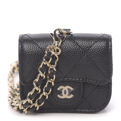 Chanel Caviar Quilted Airpods Pro Case Black 1 of 12