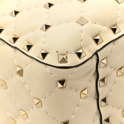 Valentino Garavani Nappa Large Rockstud Spike Shoulder Bag Light Ivory 10 of 10