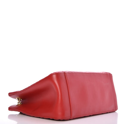 Gucci Calfskin Matelasse Medium GG Marmont Shoulder Tote Bag Hibiscus Red 4 of 7