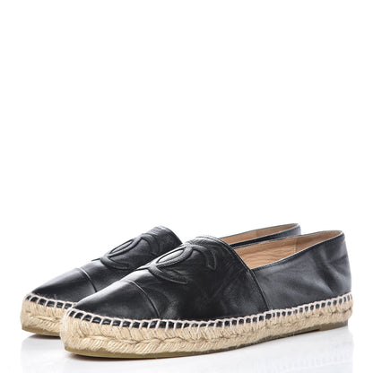 Chanel Lambskin CC Espadrilles 39 Black 3 of 11