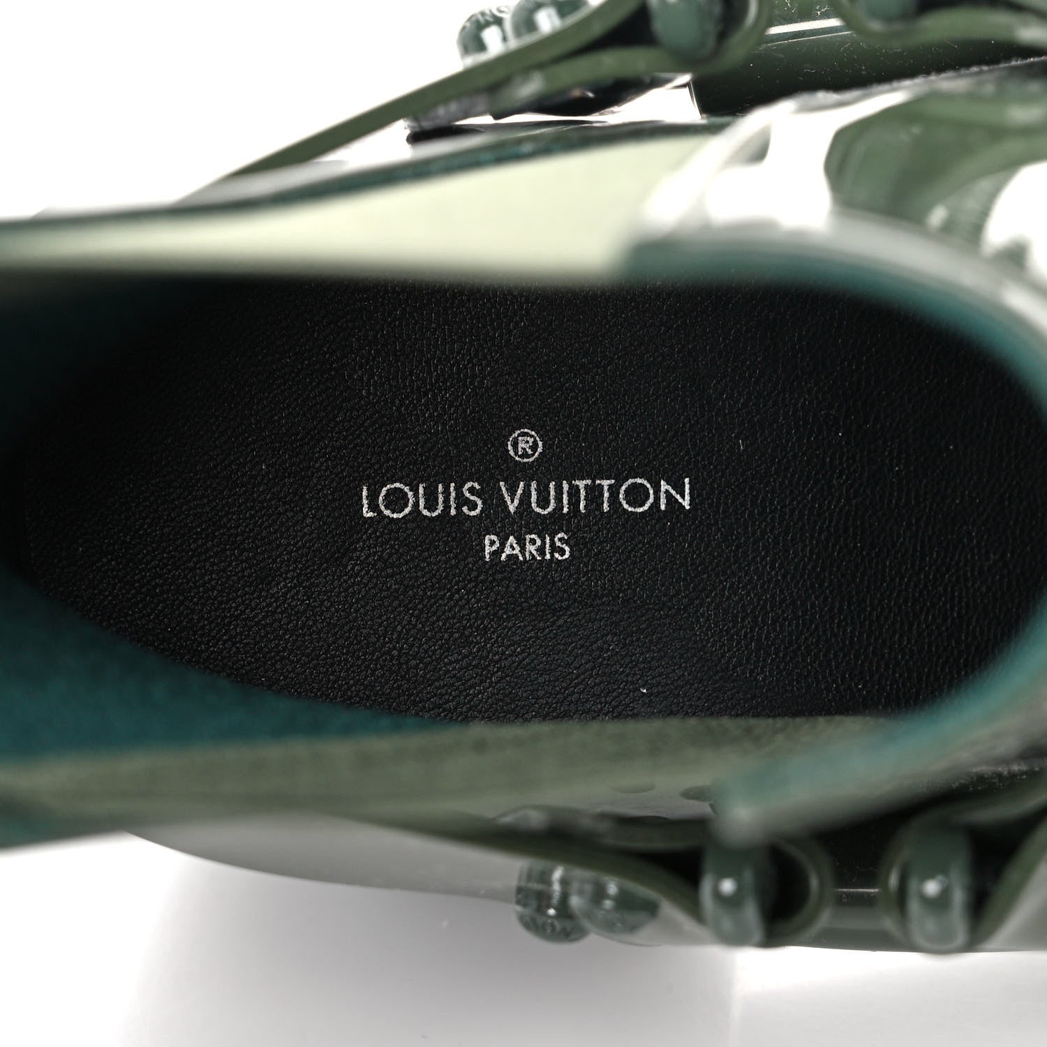 Louis Vuitton Rubber Monogram Rhapsody Ankle Boots 38 Kaki 7 of 8