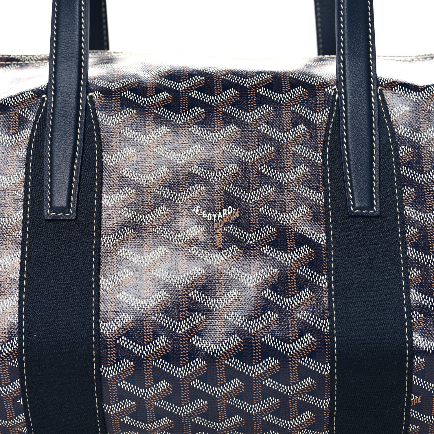 Goyard Goyardine Barrel 40 Sports Bag Navy 7 of 9