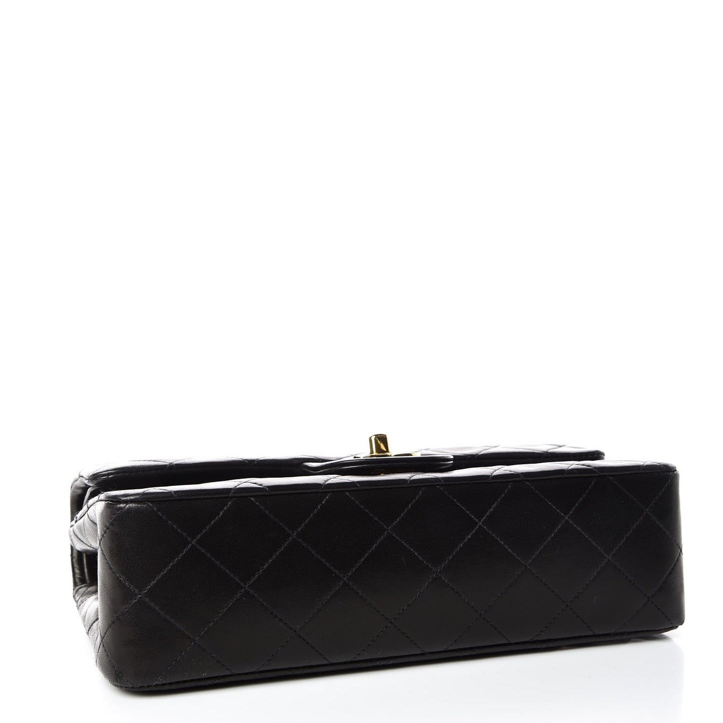 Lambskin Quilted Small Double Flap Black