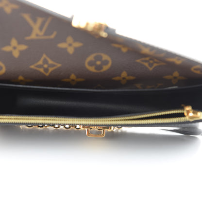 Louis Vuitton Patent Calfskin Monogram Cherrywood Chain Wallet Black 5 of 11