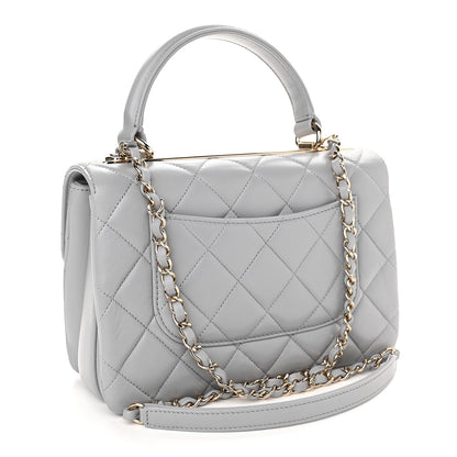 Chanel Lambskin Quilted Small Trendy CC Flap Dual Handle Bag Grey 3 of 9