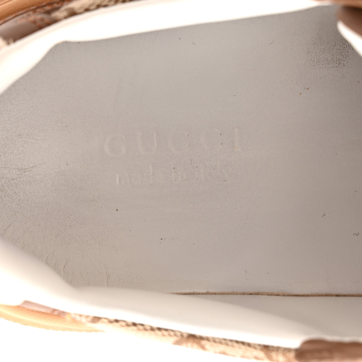 Gucci Calfskin GG Monogram Womens Platform 55mm Sneakers 35.5 Hezelnut Beige Ebony Mystic White 8 of 10