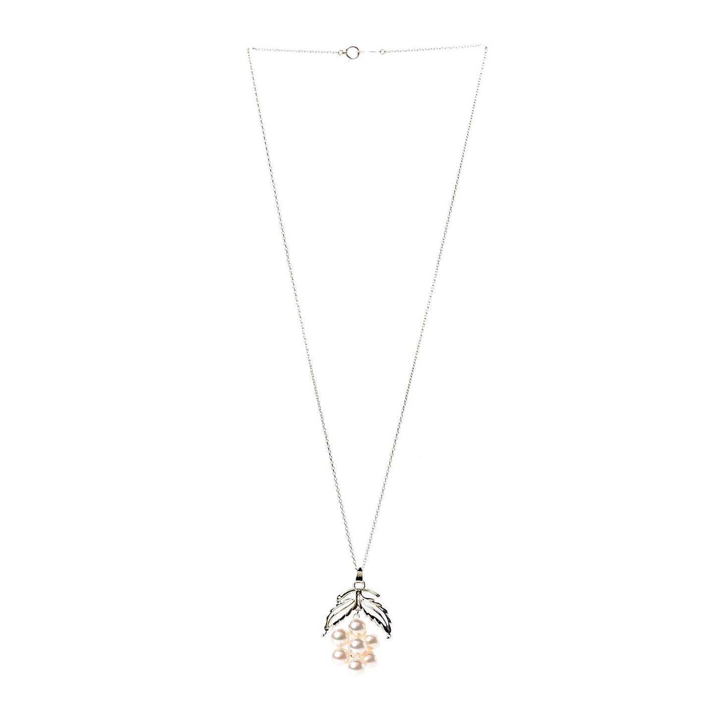 14K Yellow Gold Akoya Pearl 6-6.5mm Flower Pendant Necklace