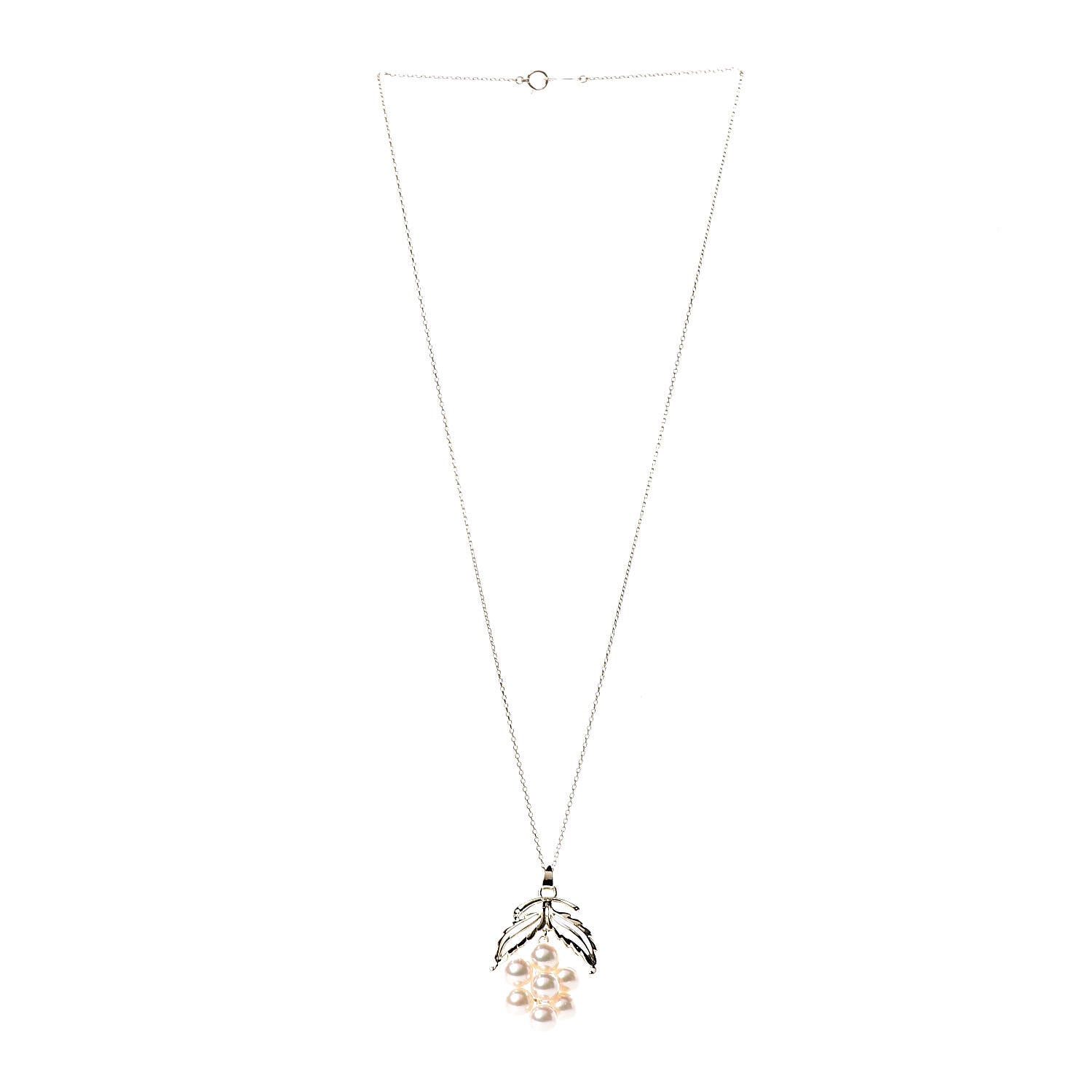 Mikimoto 14K Yellow Gold Akoya Pearl 6-6.5mm Flower Pendant Necklace 3 of 6