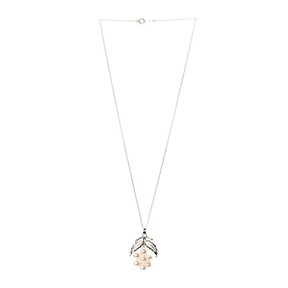 Mikimoto 14K Yellow Gold Akoya Pearl 6-6.5mm Flower Pendant Necklace 3 of 6