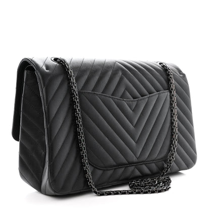 Chanel Sheepskin Chevron Quilted 2.55 Reissue 227 Flap So Black 3 of 13