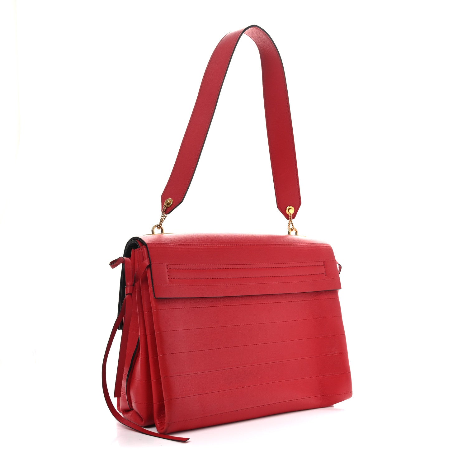 Valentino Garavani Calfskin Medium Vring Shoulder Bag Rouge 3 of 9