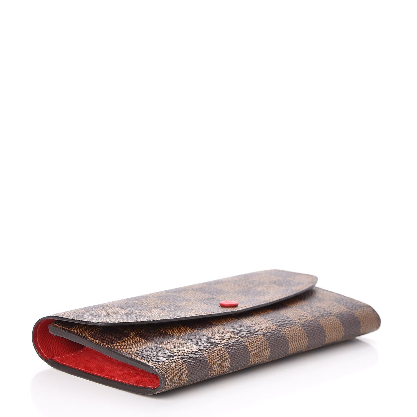Damier Ebene Emilie Wallet Red