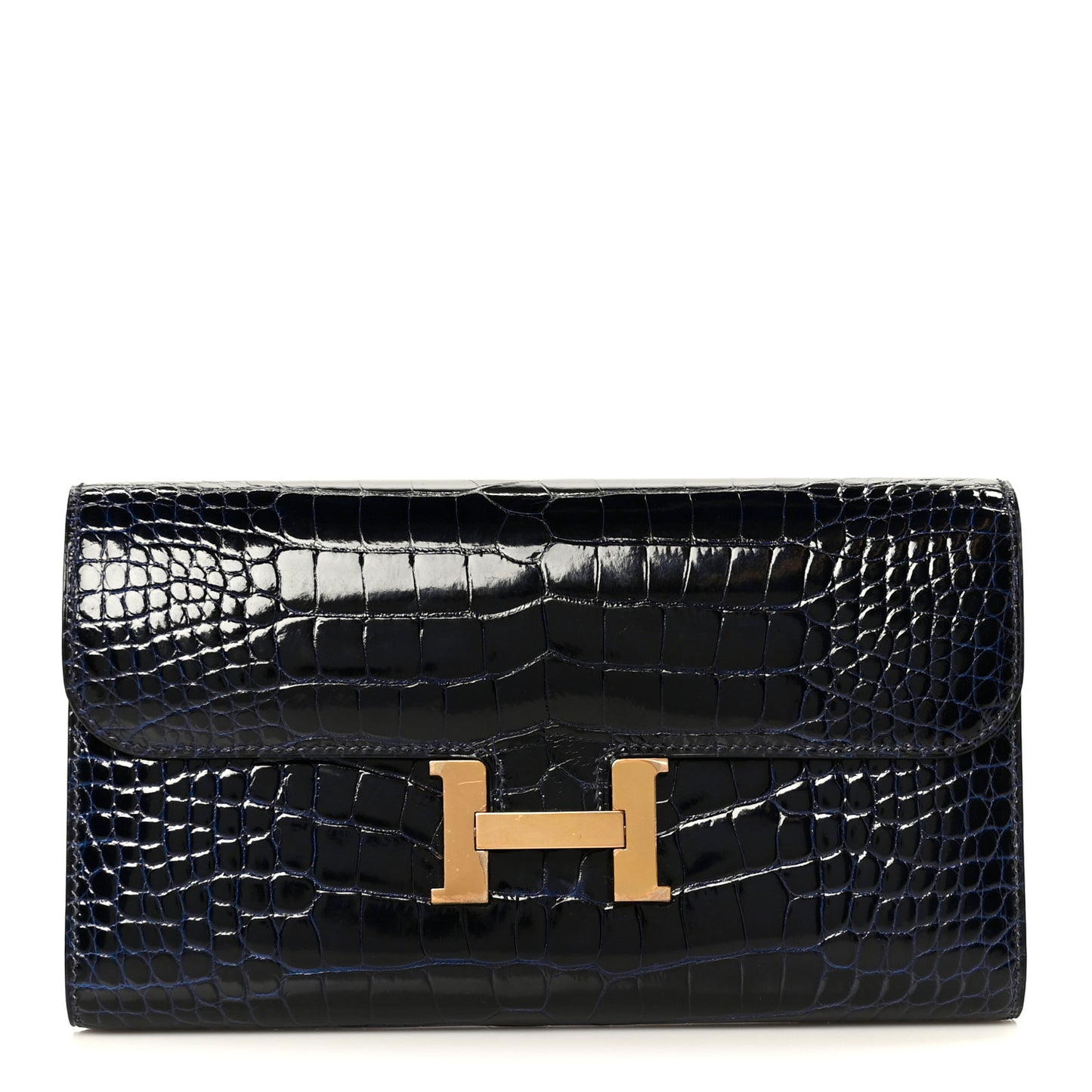Shiny Alligator Constance Long Wallet