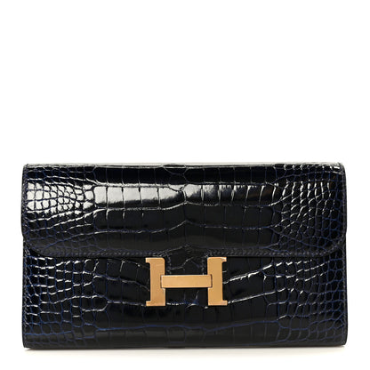 Hermes Shiny Alligator Constance Long Wallet 1 of 10