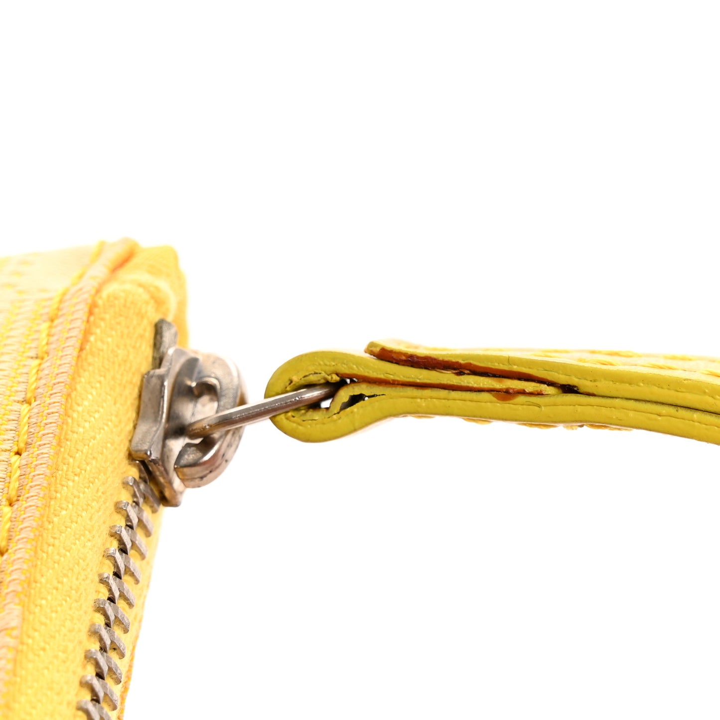 Nylon Travel Ligne Zip Wristlet Yellow